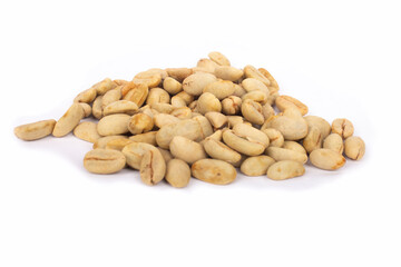 green coffee bean isolated on white background - coffee bean