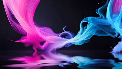 Obraz premium Abstract smokes isolated on dark background for wallpaper
