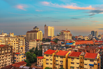 Yangon, Myanmar Downtown Skyline