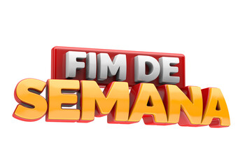 FIM DE SEMANA SELO 3D