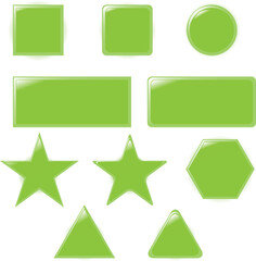 Set of bubbles icons symbols talk glossy speech thought