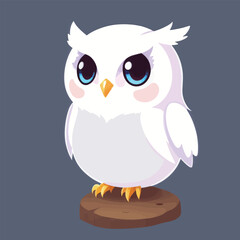 Cute Vector owl illustration or icon
