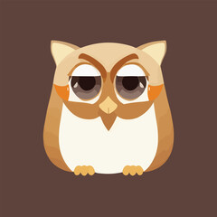 Cute Vector owl illustration or icon