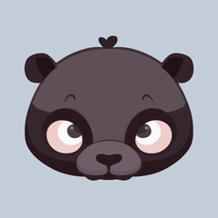 Cute vector rhino or gippo illustration 