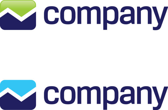Set of two logos for growing finance company.