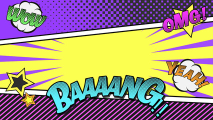 コミック調のカラフルな背景　文字無し