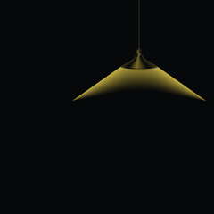 Art lamp. Vector illustration of bright spotlight.