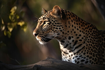 Plakat leopard, generative ai