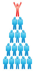 Vector group of people pyramid.