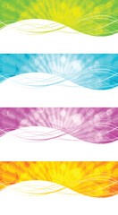 Set of abstract multi colored banners (eps 10)