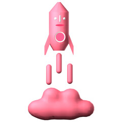 rocket icon isolated on the background white