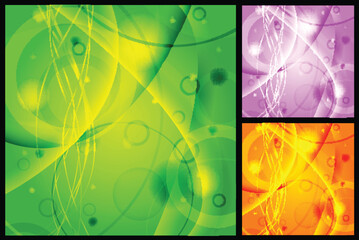 Set of bright abstract backgrounds - eps 10