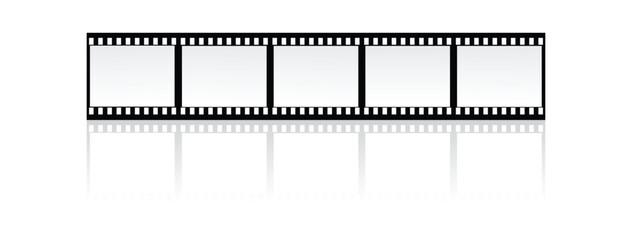 vector eps 10 illustration of a simple film stripe with shadow