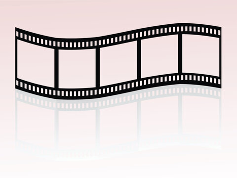 vector eps 10 illustration of a simple film stripe with shadow