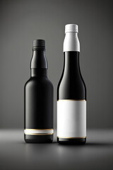 blank label bottle container mock up. ai illustration generated