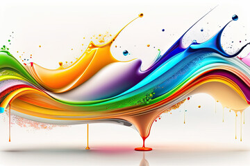 paint and colorful abstract background or wallpaper cover. ai illustration generated.