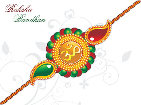 raksha bandhan theme rakhi vector illustration