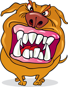 Cartoon vector illustration of bad dog