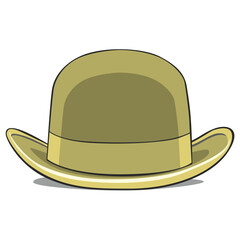 fully editable vector illustration of one hat derby