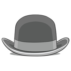 fully editable vector illustration of one hat derby