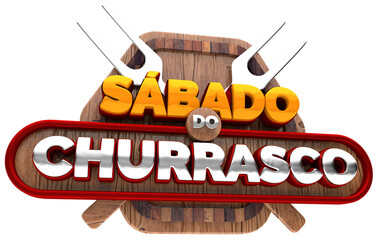 Sábado do Churrasco selo 3d