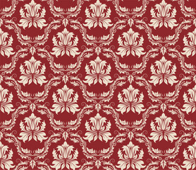 Damask seamless vector pattern.  For easy making seamless pattern just drag all group into swatches bar, and use it for filling any contours.
