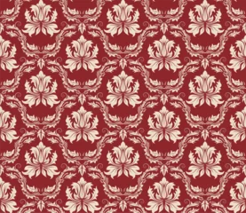 Gordijnen Damask seamless vector pattern.  For easy making seamless pattern just drag all group into swatches bar, and use it for filling any contours. © Designpics