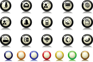 Communication icons Billiards  series