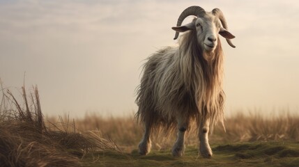 wild goat on the meadow