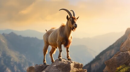 mountain goat on the mountain