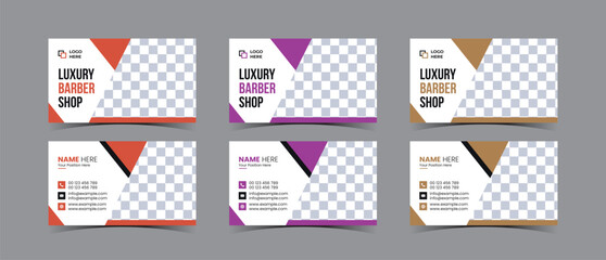 Business card design for Barbershop business