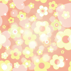 Seamless tile-able flower background - vector wrapping paper pattern