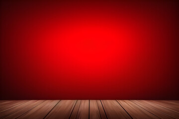 Abstract Red studio background for product presentation empty room with shadows. 3D-room with copy space