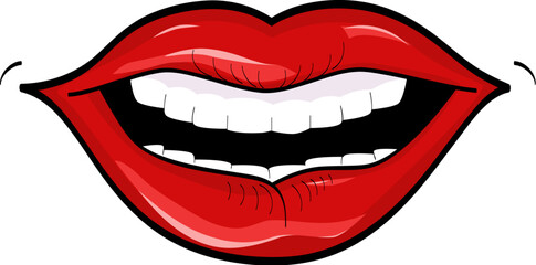Vector picture of pink female lips
