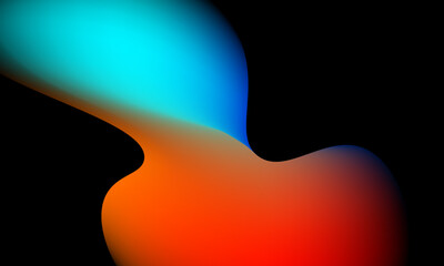 blue and orange gradation on gradient background. Vector illustration