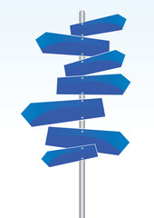 vector illustration of direction signs