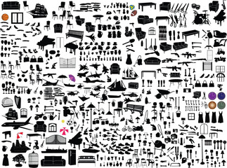 miscellaneous objects collection - vector