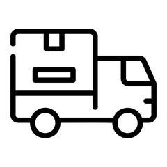 delivery service line icon