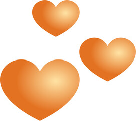 Heart orange PNG 2023053011