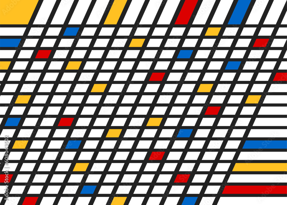 Poster abstract background with colorful square pattern