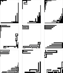 Simple black silhouette frame. The aspect ratio is four to five.
