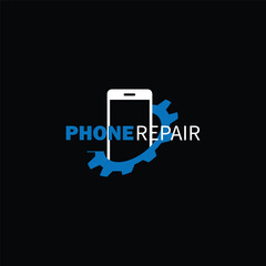 Phone repair logo abstract flat
