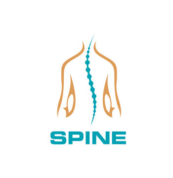 Spine chiropractic icon, physiotherapy of back pain and body health, vector symbol. Spine healthcare icon of osteopathic and orthopedic rehabilitation clinic or chiropractic medical center sign