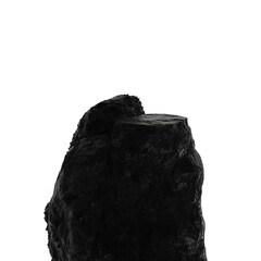 3d render illustration of wood charcoal or coal. for podiums or product stands