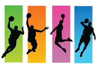 Fototapeta na wymiar Basketball players