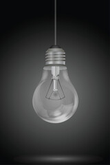 illustration of hanging electric bulb
