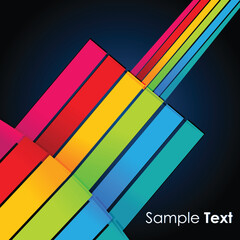 illustration of colorful lines on vector background
