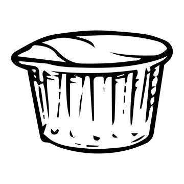 recommend clip art: モノクロ　手描きのコーヒーミルク