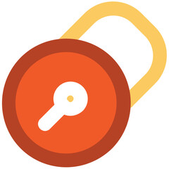 An icon of keylock is denoting the concept of protection 