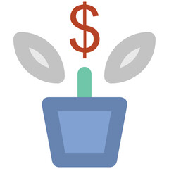An icon of money plant is showing the concept of business growth 
